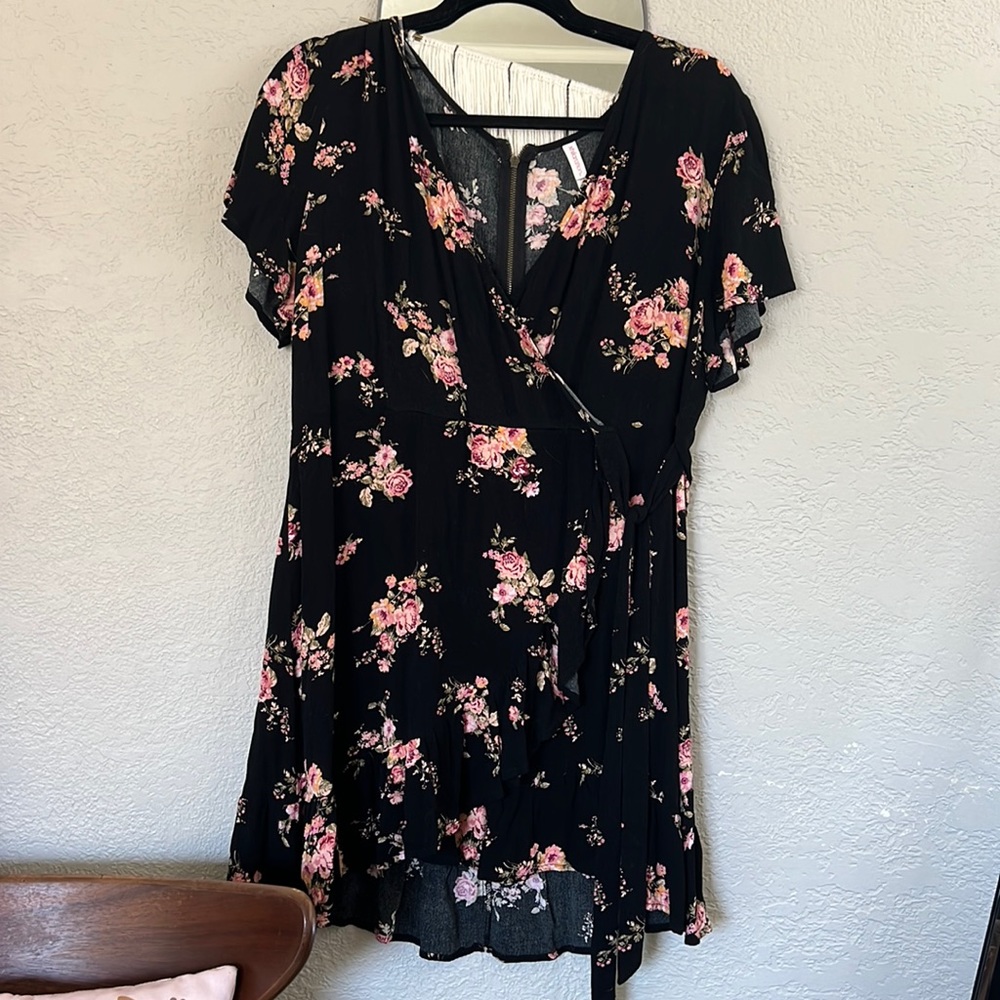 Xhilaration Floral Faux Wrap Dress